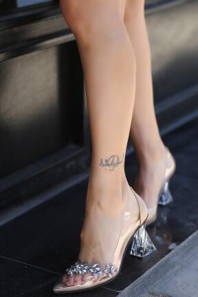 Jary Krem Cilt Topuklu Ayakkabı Jary Krem Cilt Topuklu Ayakkabı