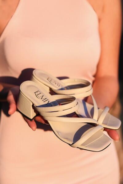 Poyte Ten Cilt Topuklu Terlik