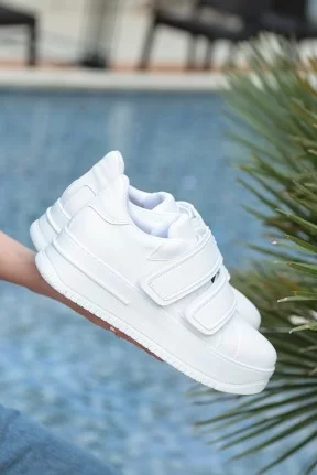 Marx Beyaz Cilt Spor Ayakkabı