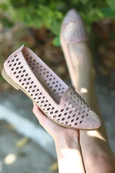 Tuer Pudra Cilt Babet Ayakkabı Tuer Pudra Cilt Babet Ayakkabı