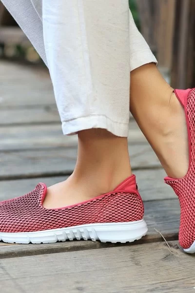 Enox Fuşya Streş Babet Ayakkabı Enox Fuşya Streş Babet Ayakkabı