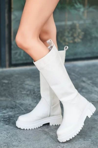 Idax Ten Cilt Topuklu Çizme Idax Ten Cilt Topuklu Çizme