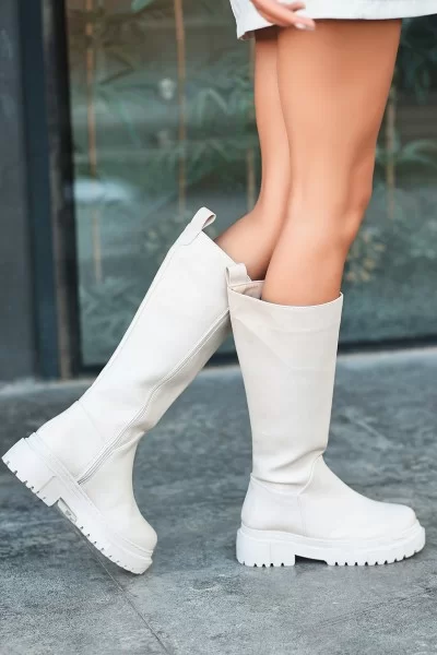 Idax Ten Cilt Topuklu Çizme Idax Ten Cilt Topuklu Çizme