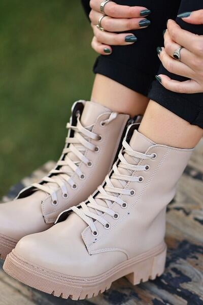 Bria Nude Cilt Bağcıklı Bot Bria Nude Cilt Bağcıklı Bot