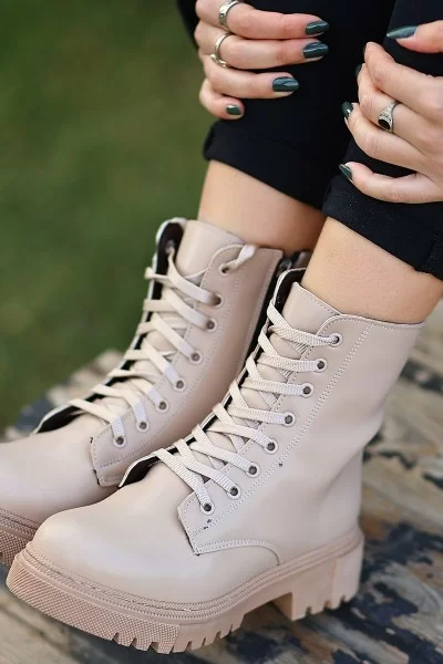 Bria  Nude Cilt Bağcıklı Bot