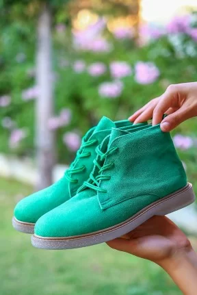 Kean Yeşil Süet Bağcıklı Bot Kean Yeşil Süet Bağcıklı Bot