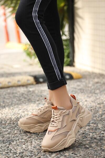Dica Nude Cilt Bağcıklı Spor Ayakkabı