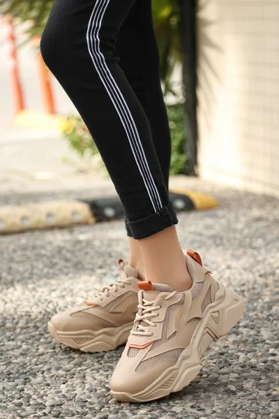 Dica Nude Cilt Bağcıklı Spor Ayakkabı Dica Nude Cilt Bağcıklı Spor Ayakkabı