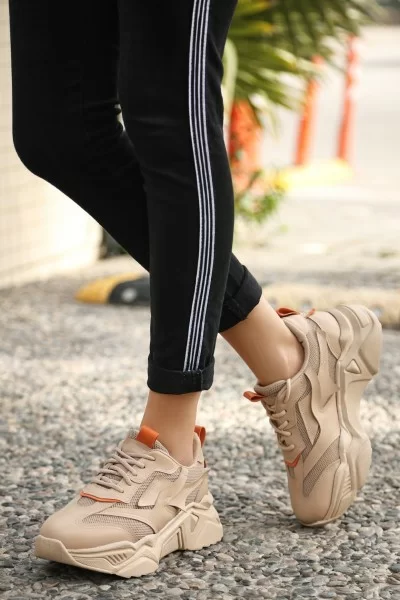 Dica Nude Cilt Bağcıklı Spor Ayakkabı Dica Nude Cilt Bağcıklı Spor Ayakkabı