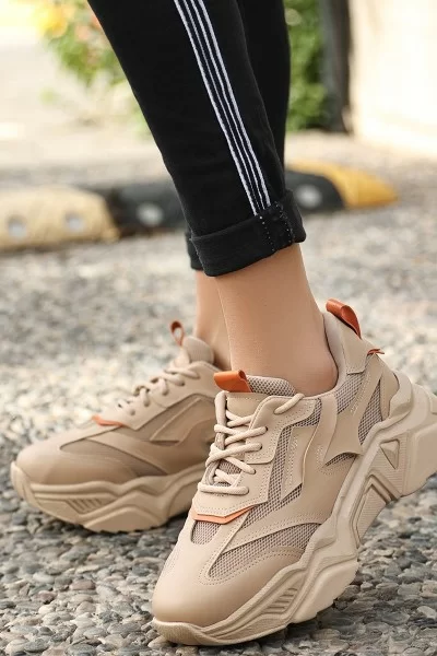 Dica Nude Cilt Bağcıklı Spor Ayakkabı Dica Nude Cilt Bağcıklı Spor Ayakkabı