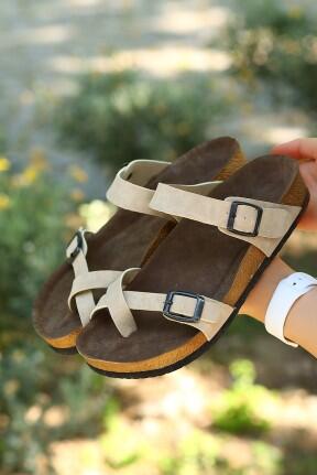 Opil Krem Nubuk Terlik Opil Krem Nubuk Terlik