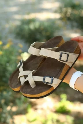 Opil Krem Nubuk Terlik Opil Krem Nubuk Terlik