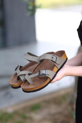 Opil Haki Yeşil Nubuk Terlik Opil Haki Yeşil Nubuk Terlik