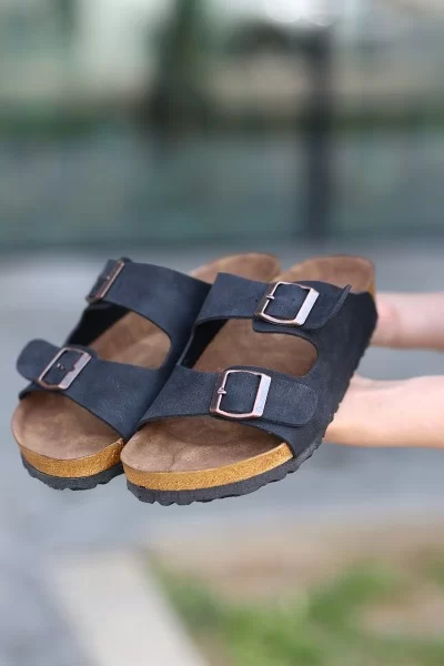 Rıno Siyah  Nubuk Terlik