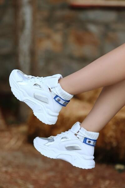 Nolli Beyaz Cilt Bağcıklı Bot Nolli Beyaz Cilt Bağcıklı Bot