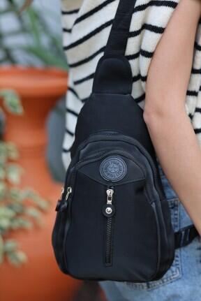 Opla Siyah Cilt Sırt Çantası