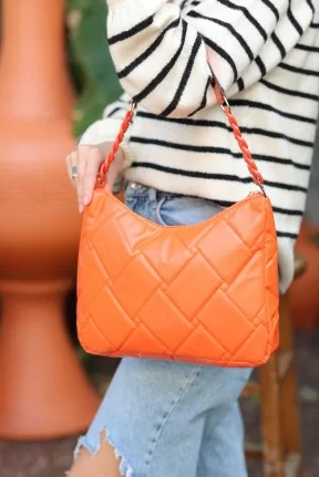 Elien Turuncu Cilt Çanta