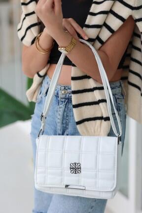 Landi Beyaz Cilt Çanta Landi Beyaz Cilt Çanta