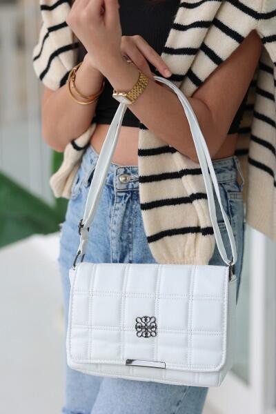 Landi Beyaz Cilt Çanta Landi Beyaz Cilt Çanta