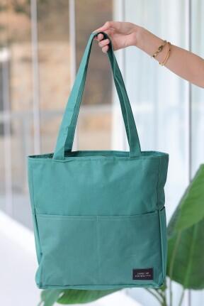 Yunda Yeşil Keten Çanta