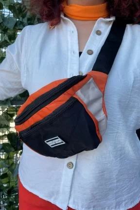 Kenta Siyah Turuncu Saten Çanta Kenta Siyah Turuncu Saten Çanta