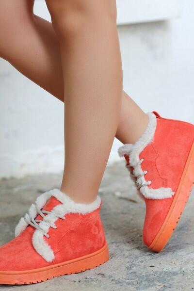 Simya Turuncu Süet Bağcıklı Bot Simya Turuncu Süet Bağcıklı Bot