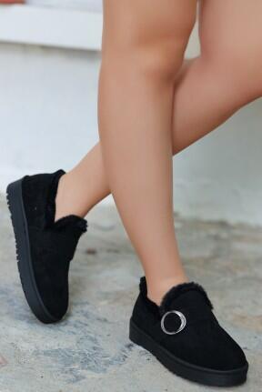 Tote Siyah Süet Babet Ayakkabı Tote Siyah Süet Babet Ayakkabı