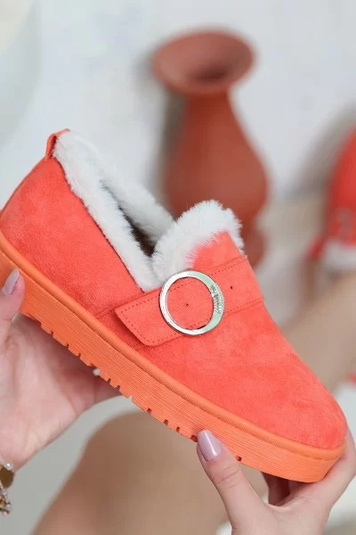 Tote Turuncu Süet Babet Ayakkabı Tote Turuncu Süet Babet Ayakkabı