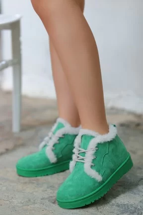 Simya Yeşil Süet Bağcıklı Bot Simya Yeşil Süet Bağcıklı Bot