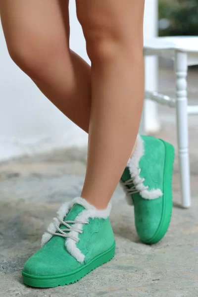 Simya Yeşil Süet Bağcıklı Bot Simya Yeşil Süet Bağcıklı Bot