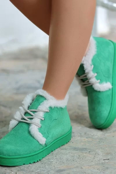 Simya Yeşil Süet Bağcıklı Bot Simya Yeşil Süet Bağcıklı Bot