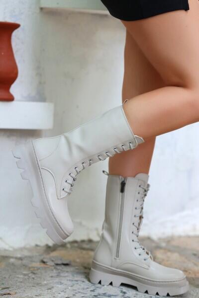 Toir Bej Cilt Bağcıklı Postal Toir Bej Cilt Bağcıklı Postal