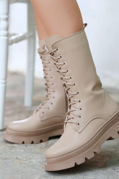 Toir Nude Cilt Bağcıklı Postal Toir Nude Cilt Bağcıklı Postal