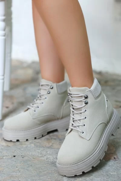 Olinda Bej Nubuk Bağcıklı Bot Olinda Bej Nubuk Bağcıklı Bot