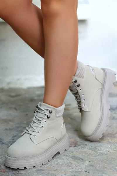 Olinda Bej Nubuk Bağcıklı Bot Olinda Bej Nubuk Bağcıklı Bot