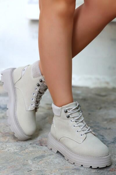 Olinda Bej Nubuk Bağcıklı Bot Olinda Bej Nubuk Bağcıklı Bot