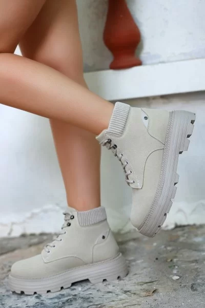 Olinda Bej Nubuk Bağcıklı Bot Olinda Bej Nubuk Bağcıklı Bot