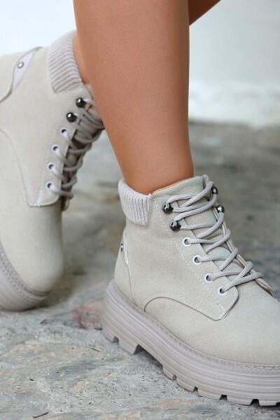 Olinda Bej Nubuk Bağcıklı Bot Olinda Bej Nubuk Bağcıklı Bot