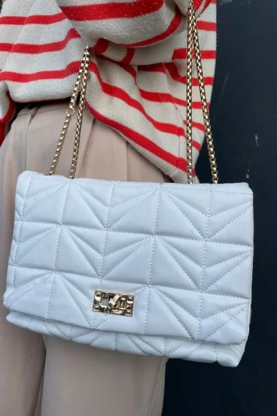 Larsa Beyaz Cilt Çanta Larsa Beyaz Cilt Çanta