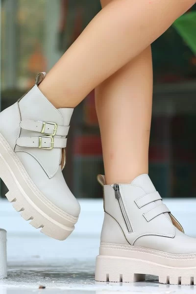 Olga Bej Cilt Kemerli Bot