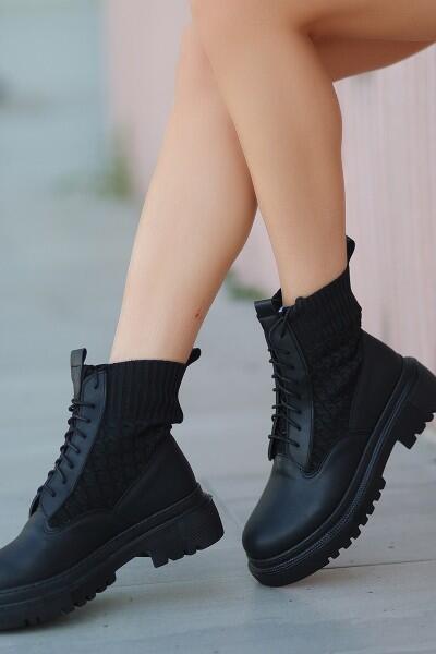 Utag Siyah Cilt Bağcıklı Bot Utag Siyah Cilt Bağcıklı Bot