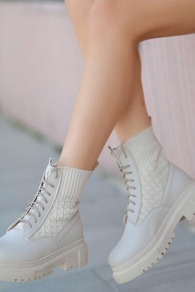 Utag Bej Cilt Bağcıklı Bot Utag Bej Cilt Bağcıklı Bot