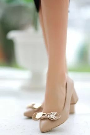 Tatum Nude Cilt Topuklu Ayakkabı Tatum Nude Cilt Topuklu Ayakkabı