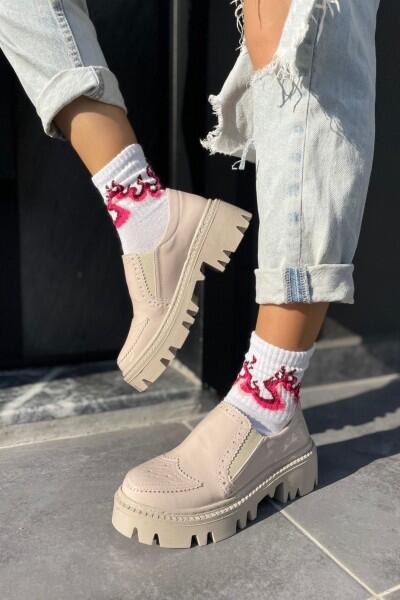 Hote Bej Rugan Oxford Ayakkabı Hote Bej Rugan Oxford Ayakkabı