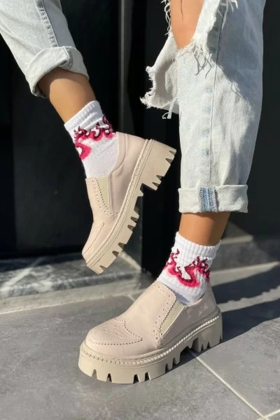 Hote Bej Rugan Oxford Ayakkabı