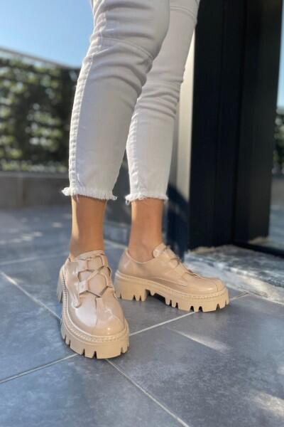 Jenda Nude Rugan Bağcıklı Oxford Ayakkabı