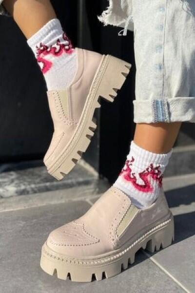 Hote Bej Rugan Oxford Ayakkabı Hote Bej Rugan Oxford Ayakkabı