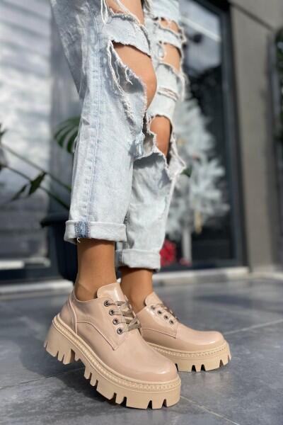 Otya Nude Rugan Bağcıklı Oxford Ayakkabı Otya Nude Rugan Bağcıklı Oxford Ayakkabı