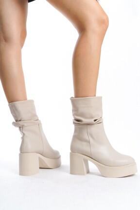 Milda Bej Cilt Körüklü Bot Milda Bej Cilt Körüklü Bot