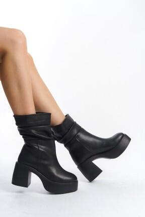 Milda Siyah Cilt Körüklü Bot Milda Siyah Cilt Körüklü Bot